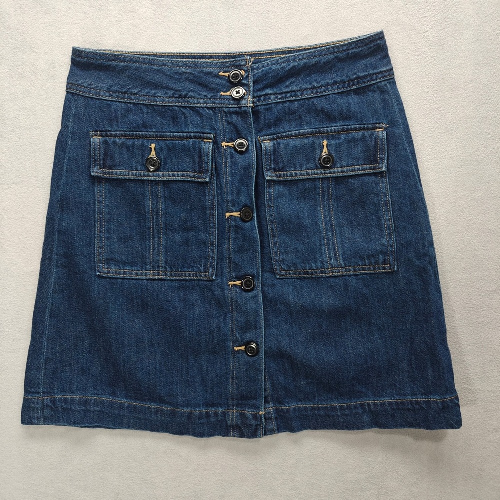 Gap 1969 Denim Mini Skirt Women 28t Button Front Preppy Normcore Casual Downtown